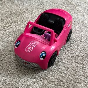 Barbie Hot Pink Convertible Play Car with Black Seats